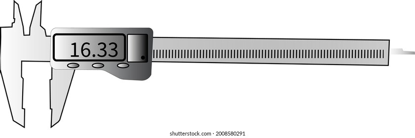 Digital Calliper or caliper Measuring tools Vector