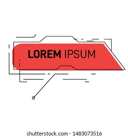 Digital callout title. HUD futuristic sci fi frame template. Vector design of form for titles bar for infographics, advertising, video production