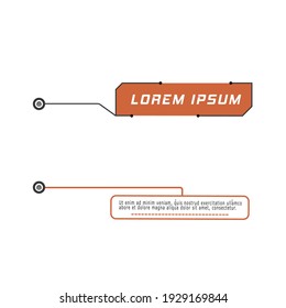 Digital callouts, footnotes. Layout for links and digital information. Source for advertising. Set of HUD. Vector illustration. Futuristic hud frame red and blue png.	
