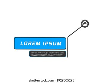 Digital callouts, footnotes. Layout for links and digital information. Source for advertising. Set of HUD. Vector illustration. Futuristic hud frame red and blue png.	 