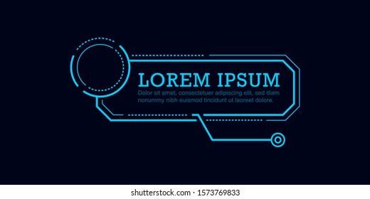 Digital callouts titles. Futuristic sci fi frame template design. Vector illustration