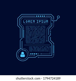 Digital callouts titles. Futuristic sci fi frame template design. Vector illustration