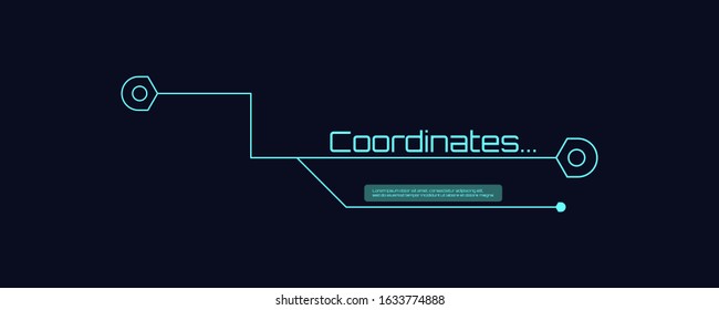 Digital callouts titles. Layout element for web, brochure, advertising, infographics and video production. Callouts titles in HUD style. Interface elements HUD, UI, GUI.