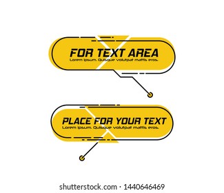 Digital callouts titles. Set of HUD futuristic sci fi frame template. Layout element for web, brochure, presentation or infographics.