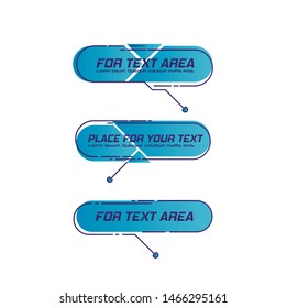 Digital callouts titles. Set of HUD futuristic sci fi frame template. Layout element for web, brochure, presentation or infographics.