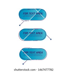 Digital callouts titles. Set of HUD futuristic sci fi frame template. Layout element for web, brochure, presentation or infographics.