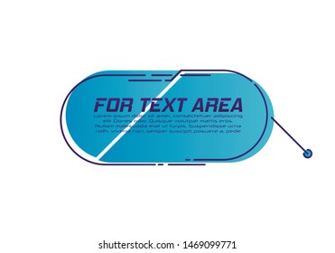 Digital callouts titles. Set of HUD futuristic sci fi frame template. Layout element for web, brochure, presentation or infographics.