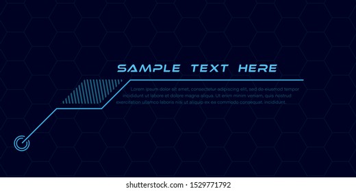 Digital callouts titles. Set of HUD futuristic sci fi frame template. Layout element for web, brochure,  infographics. Modern banners of lower third for presentation isolated on yellow. Vector
