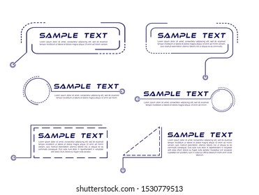 Digital callouts titles. Set of HUD futuristic sci fi frame template. Layout element for web, brochure,  infographics. Modern banners of lower third for presentation isolated on white. Vector