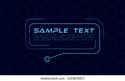 Digital callouts titles. Set of HUD futuristic sci fi frame template. Layout element for web, brochure,  infographics. Modern banners of lower third for presentation isolated on blue. Vector