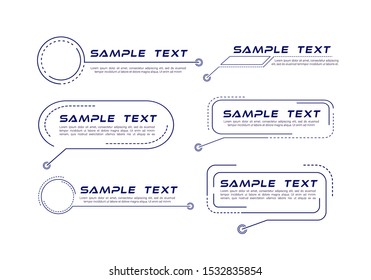 Digital callouts titles. Set of HUD futuristic sci fi frame template. Layout element for web, brochure,  infographics. Modern banners of lower third for presentation isolated on white. Vector