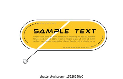 Digital callouts titles. Set of HUD futuristic sci fi frame template. Layout element for web, brochure,  infographics. Modern banners of lower third for presentation isolated on yellow. Vector