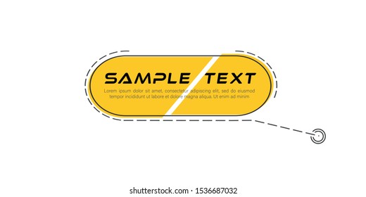 Digital callouts titles. Set of HUD futuristic sci fi frame template. Layout element for web, brochure,  infographics. Modern banners of lower third for presentation isolated on yellow. Vector