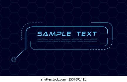 Digital callouts titles. Set of HUD futuristic sci fi frame template. Layout element for web, brochure,  infographics. Modern banners of lower third for presentation isolated on blue. Vector