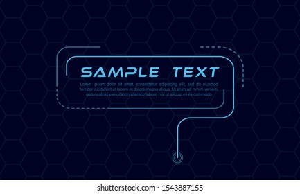 Digital callouts titles. Set of HUD futuristic sci fi frame template. Layout element for web, brochure,  infographics. Modern banners of lower third for presentation isolated on blue. Vector