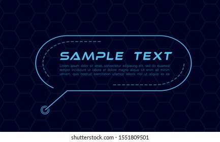 Digital callouts titles. Set of HUD futuristic sci fi frame template. Layout element for web, brochure,  infographics. Modern banners of lower third for presentation isolated on blue. Vector
