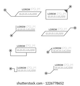  Digital callouts titles. Set of vector templates, modern banners of lower third.