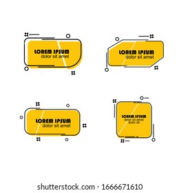 Digital callouts titles.Layout element for web, brochure, presentation or infographics.

