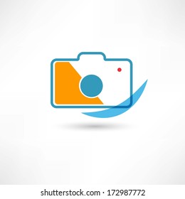 Digital cam line icon