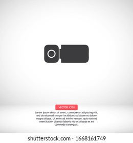 Digitales Camcorder-Symbol. Vektorillustration EPS10. Camcorder. Kamera zum Fotografieren von Videos Flaches Design. Stilvolle Arbeit.