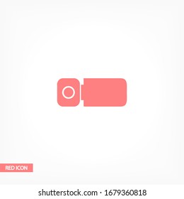 Icono del camcorder digital. Vector EPS 10. Camcorder. Cámara para grabar videos de diseño plano. Diseño plano.