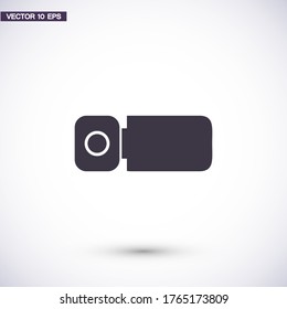 Digital camcorder icon. Vector EPS 10. Camcorder. Camera for shooting videos Flat Design. Stylish flat work.