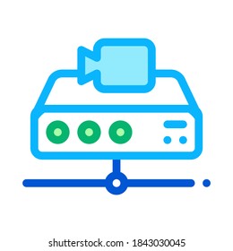 Digital Camcorder Icon Vector. Outline Digital Camcorder Sign. Isolated Contour Symbol Illustration