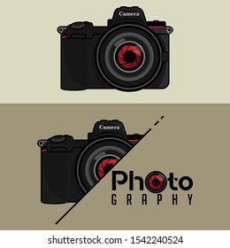 Digital Camera Cartoon Design set with Camera template for Icon Logo