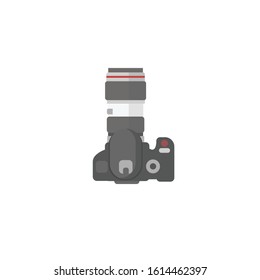 digital camera colorful flat icon on white background