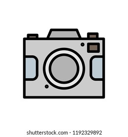 digital camera colour line icon