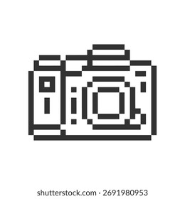arte de pixels de design de câmera digital