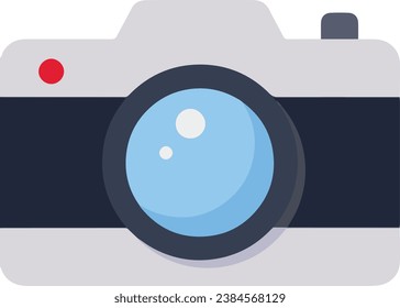digital camera flat illustration icon