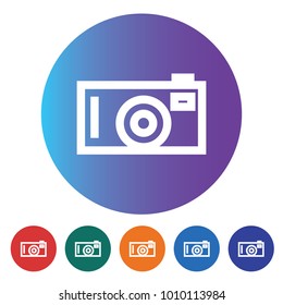 Digital Camera Flat minimal icon vector