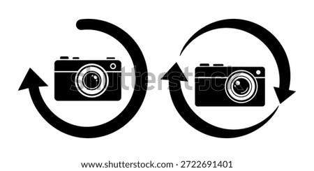 Digital Camera Flip and Rotation Arrow Symbols for Photography