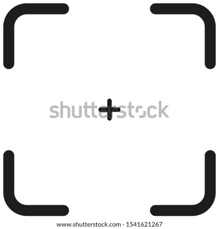 Digital camera frame viewfinder. Recording video screen vector template


