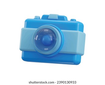 digital camera icon 3d rendering vector illustration