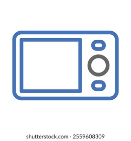 Digital camera icon. Concept of photography, technology, and art.