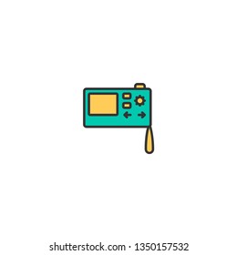 Digital camera icon design. Photography and video icon vector illustration