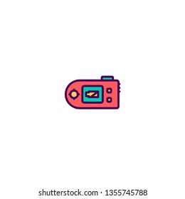 Digital camera icon design. Photography and video icon vector illustration