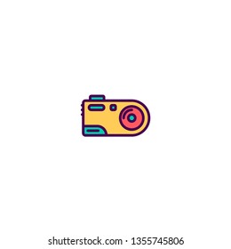Digital camera icon design. Photography and video icon vector illustration