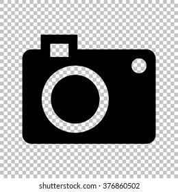 Digital camera  icon. Flat style icon on transparent background