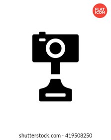 Digital camera Icon Flat Style Isolated Vector Illustration