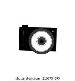 Digital camera icon on white background. vector illustration