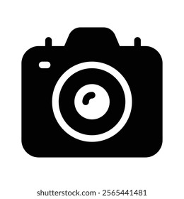 Digital camera icon, photography equipment