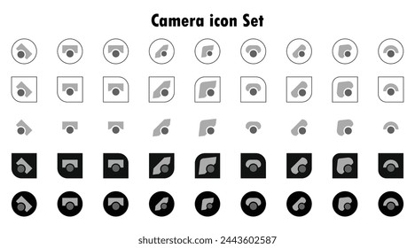 Digital Camera Icon Set for application.
