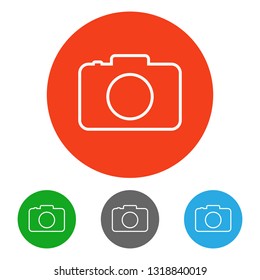 DIGITAL CAMERA. Icon set. Vector.
