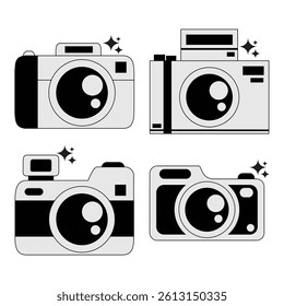 Digital Camera Icon for Studio Multimedia Film Cinema Equipment and Gadget Device Technology