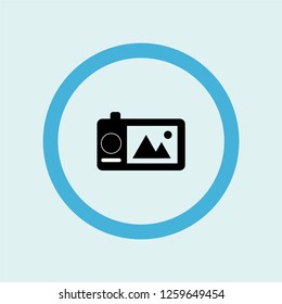 digital camera icon symbol. Premium quality isolated digital camera vector icon in trendy style. digital camera element.