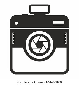 Digital camera icon - vector