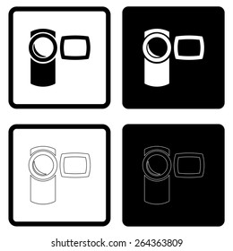 Digital camera icon vector